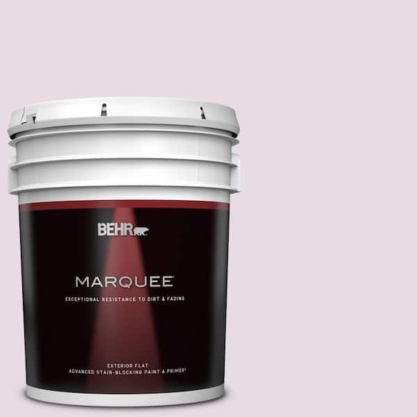 BEHR MARQUEE 5 gal. #M110-1 Twinkled Pink Flat Exterior Paint & Primer