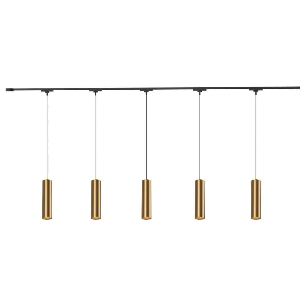Remuda 5 Light Brushed Gold dimmable 3000K LED Trilo Track Ceiling Kit price history on PriceWatchPro