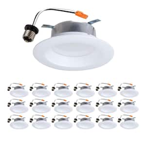 LTE 4 in. Integrated LED Recessed Trim, 600lm, 90 CRI, 3000K, Housing Required New Construction or Remodel (18-Pack)