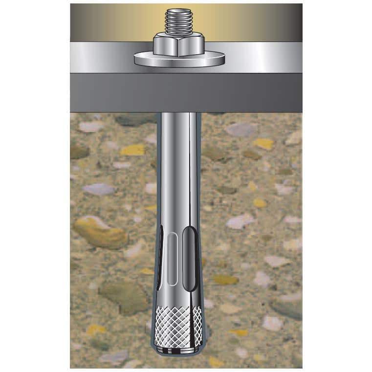 Zinc-Plated 1/2" x 2-1/4" Sleeve Stud Bolt Anchor