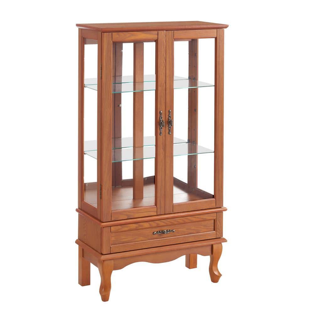 25.98 in. W x 11.81 in. D x 49.4 in. H Bathroom Brown Linen Cabinet