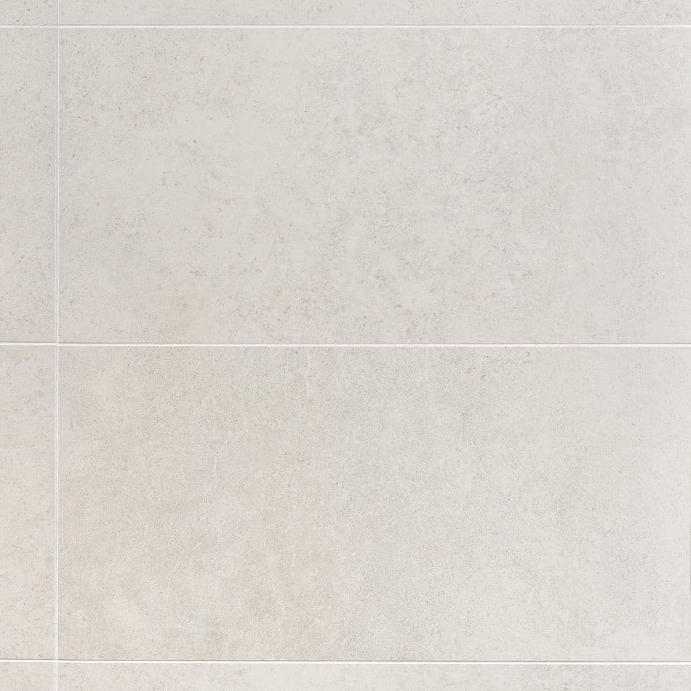 Iris White Matte Porcelain Floor and Wall Tile 11.81 x 23.62 in