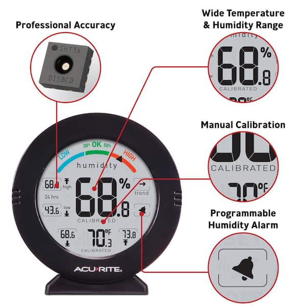 AcuRite Digital Humidity and Temperature Comfort Monitor 00619HD - The Home  Depot