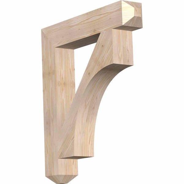 Ekena Millwork 5.5 in. x 38 in. x 34 in. Douglas Fir Westlake Craftsman Smooth Bracket