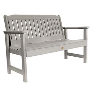 Lehigh 4 ft. 2-Person Harbor Gray Recycled Plastic Outdoor Garden Bench