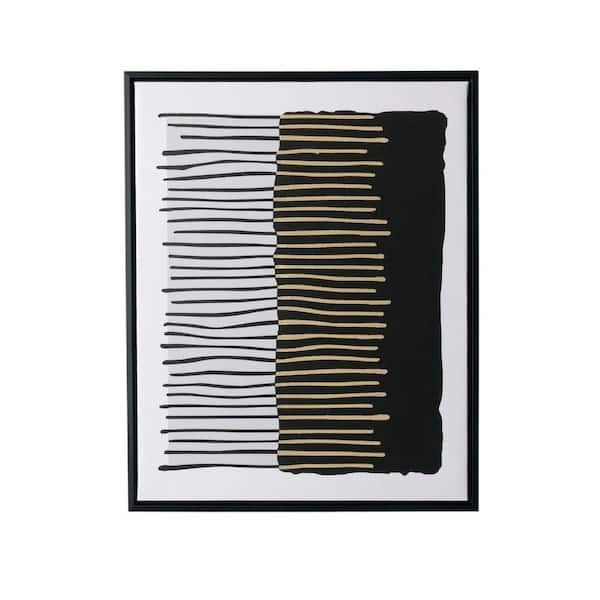 SULLIVANS Framed Striations Abstract Multi-Colored Wall Art, 19.75 in. x 15.75 in.