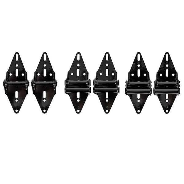 IDEAL SECURITY Black Garage Door Hinge Replacement Kit, Includes 2 of Each Hinge 1, Hinge 2, Hinge 3 (6-Pack)