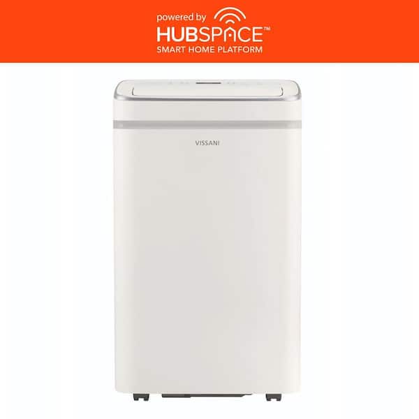 10,000 (DOE) BTU 115-Volt Portable Air Conditioner Cools 450 sq. ft. with 24 Hour Timer in White, Powered by Hubspace
