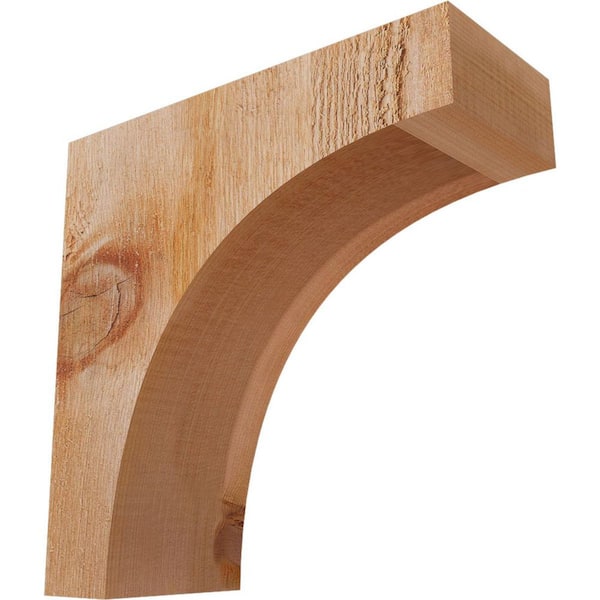 Ekena Millwork 4 in. x 10 in. x 10 in. Western Red Cedar Huntington Rough Sawn Corbel