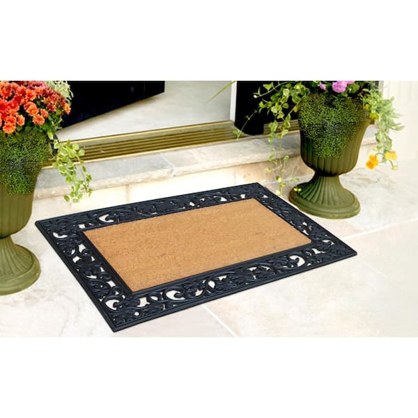 Traditional Rubber Back Dirt Trapper Brown Door Mats Big Size For Home  Entrence