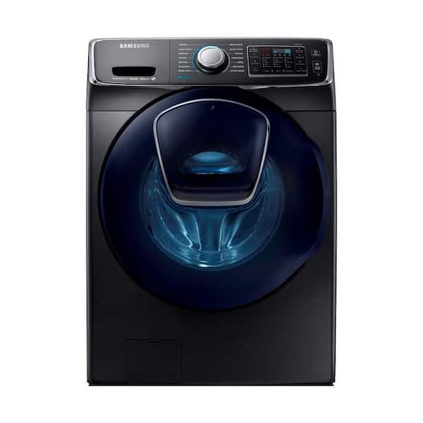 Samsung 4.5 cu. ft. High-Efficiency Front Load Washer with Steam and AddWash Door in Black Stainless, ENERGY STAR