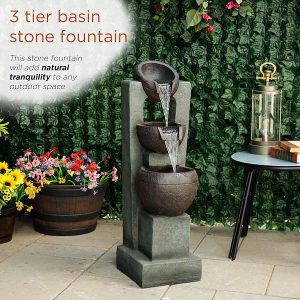 Fontaine新品3個 Alpine Corporation 34 in. Tall Multi-Level Basin Fountain