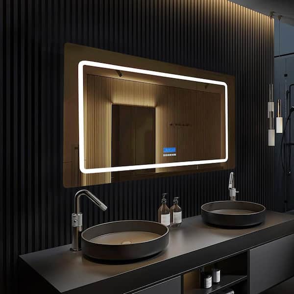 Lexora Caldona 48 in. W x 36 in. H LED Bathroom Vanity Mirror