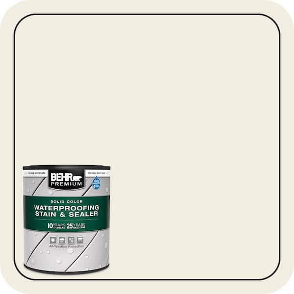 BEHR PREMIUM 1 qt. #12 Swiss Coffee Solid Color Waterproofing