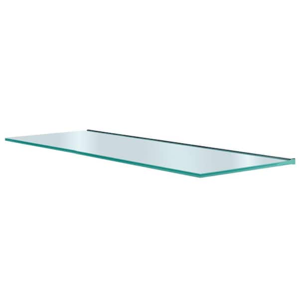 Unbranded Glacier 36 in. x 12 in. Glass Shelf