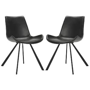 Terra Black Leather Dining Chair (Set of 2)