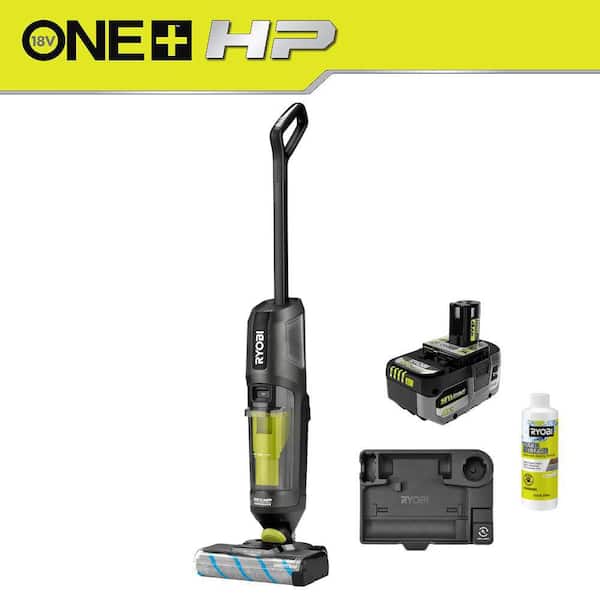 ONE+ 18V Cordless HP Swiftclean Wet Dry Stick Mop Kit with 4 Ah HIGH PERFORMANCE Battery and Charger