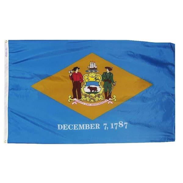 Annin Flagmakers 5 ft. x 8 ft. Nylon Delaware State Flag