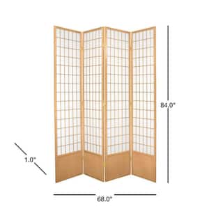 7 ft. Natural 4-Panel Room Divider
