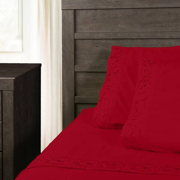 Plain Dyed Polycotton Bedding Double King Super King Fitted Sheet Red Crimson Plain Dyed Polycotton Bedding Double King Super King Fitted Sheet Red Crimson