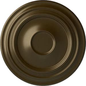 24-3/8" x 1-1/2" Traditional Urethane Ceiling Medallion (Fits Canopies upto 5-1/2"), Brass