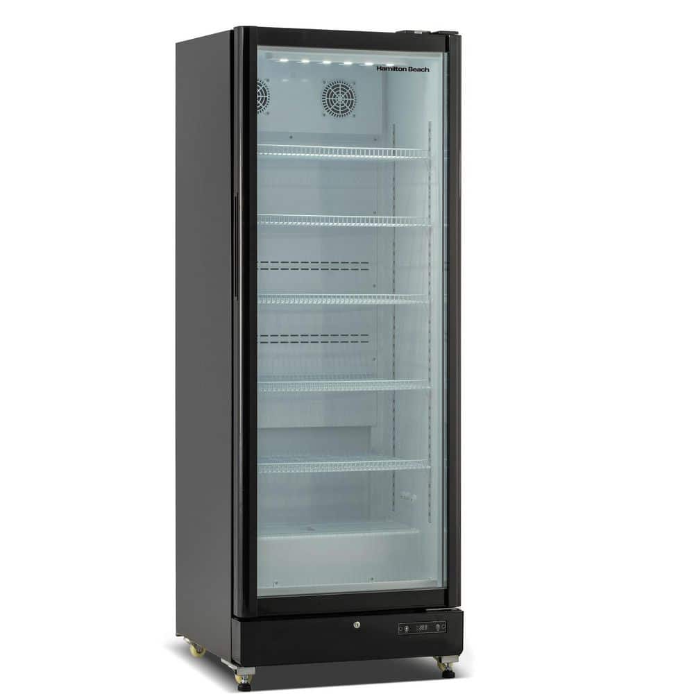 17 cu. ft. Commercial Glass Door Refrigerator in Black