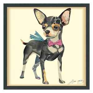 Chihuahua in. Dimensional Collage Framed Graphic Art Under Glass Wall Art