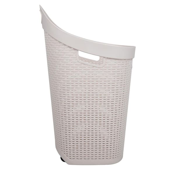 Grey Rectangular Laundry Basket Hamper Washing Clothes Storage Box Bag 