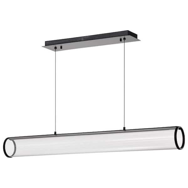Vale Integrated LED Matte Black Billiard Light with Acrylic Lens