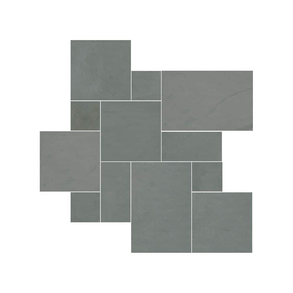 m*x様 House on the Hill Tile MSI Montauk Blue Ashlar 16 in. x 24 in. Pattern Gauged Slate Floor