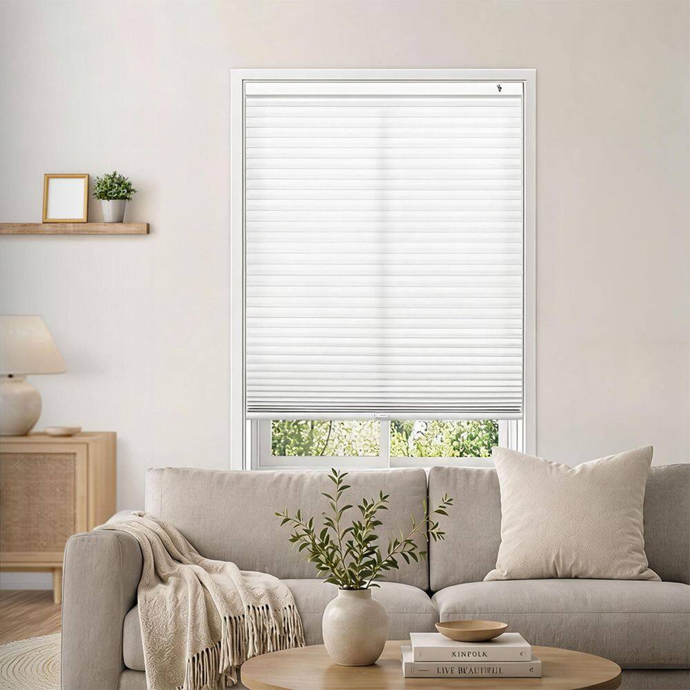 White EZ Fit Cordless Light Filtering No Drill No Tool Polyester Cellular Shade - 30.75 in. W x 48 in. L price history on PriceWatchPro