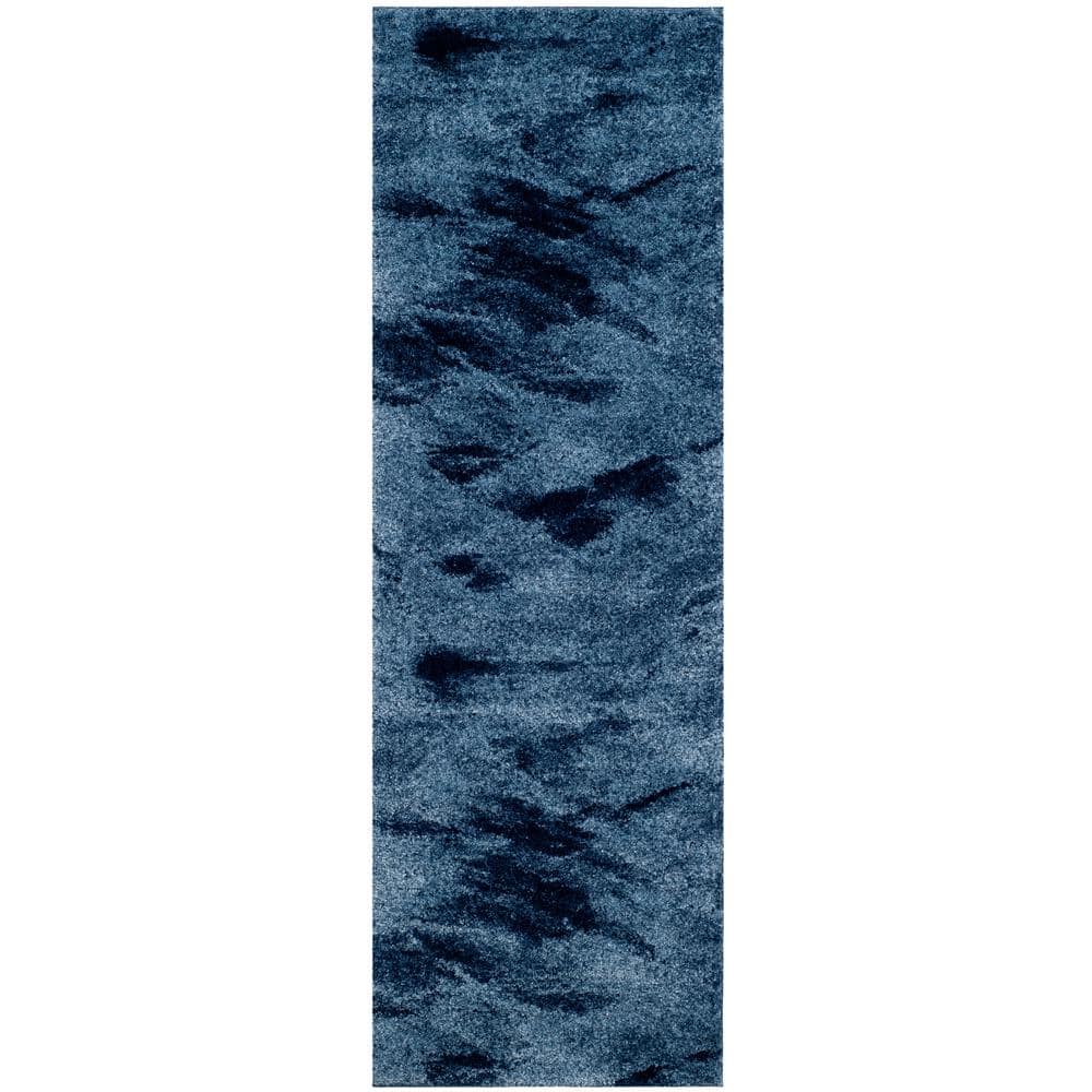 Retro Light Blue/Blue 2 ft. x 11 ft. Gradient Runner Rug price history on PriceWatchPro