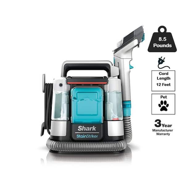 StainStriker Portable Corded Upholstery, Car, Rug and Carpet Cleaner with Spot and Pet Odor Remover in White