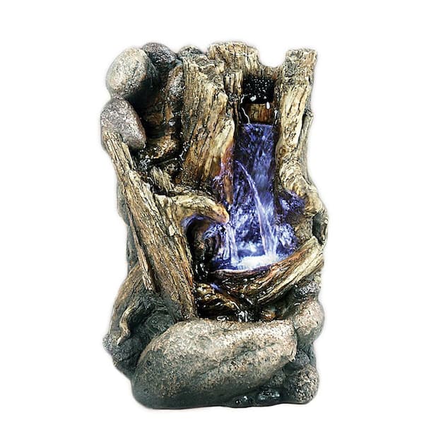 HI-LINE GIFT LTD. Tree Trunk with LED Fountain
