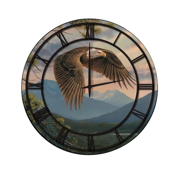 Unbranded "Majestic Moment" Full Coverage Art and Black Numbers Imaged Wall Clock