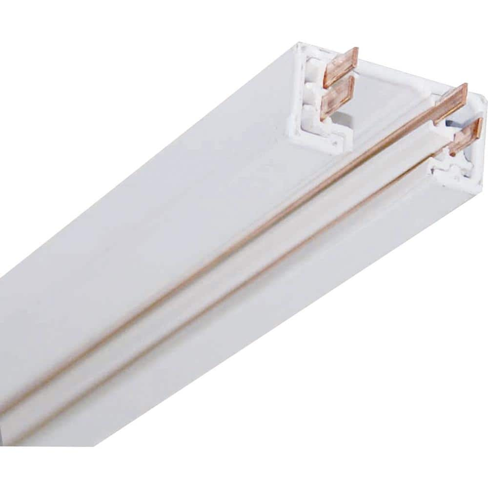 Volume Lighting 2 ft. 120-Volt 2-Circuit/1-Neutral White Aluminum Linear Track System/Rail/Section