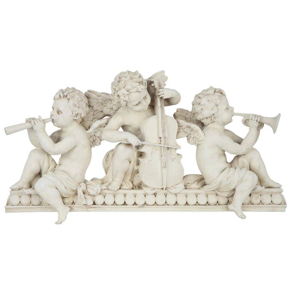 Design Toscano 10.5 in. H Angelic Notes Sculptural Wall Pediment ...