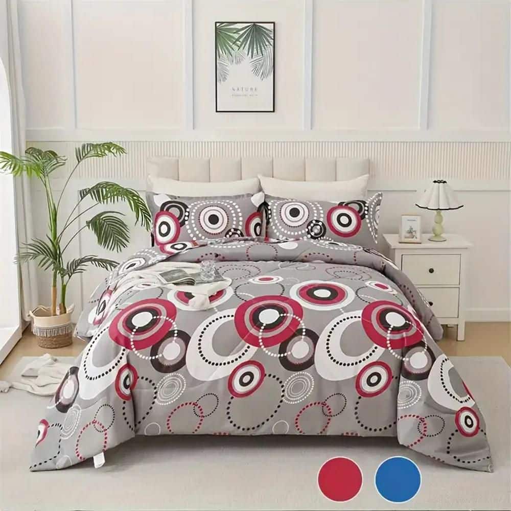 Oriental Beauty Twin 2 Piece Comforter Set, Cotton & Microfiber Filling, Luxury Soft Breathable Bed Set for All Seasons