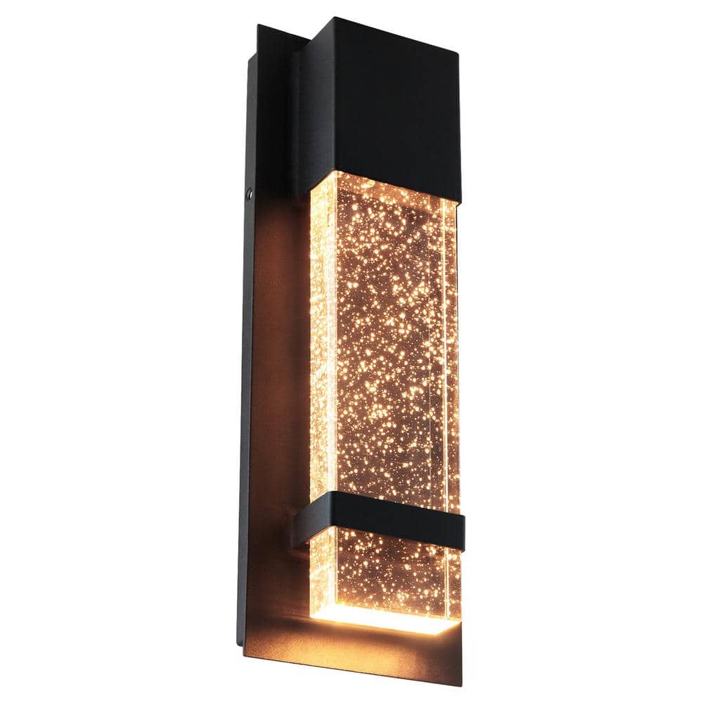 14 in. Black Outdoor Hardwired Wall Sconce Integrated LED Adjustable CCT price history on PriceWatchPro
