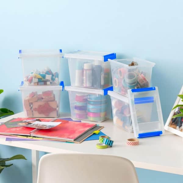 IRIS 3 qt. Plastic Storage Clip Box, Clear (6-Pack) 500608 - The