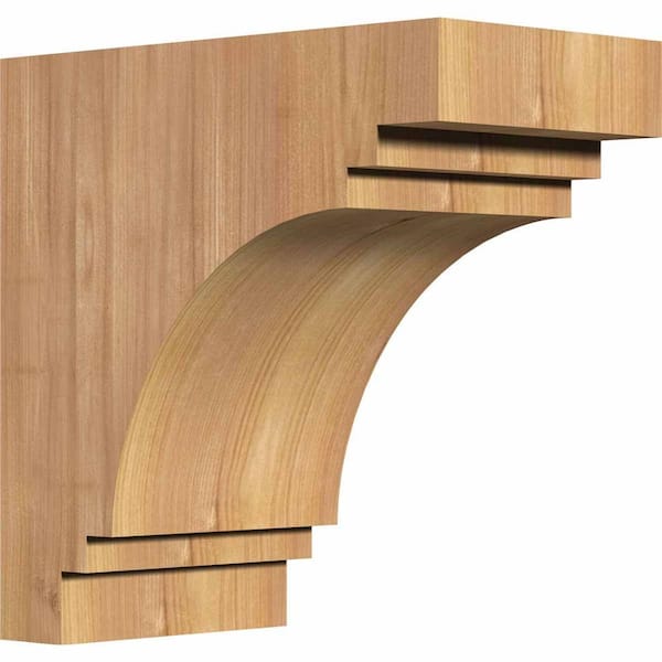 Ekena Millwork 5-1/2 in. x 10 in. x 10 in. Western Red Cedar Pescadero Smooth Corbel