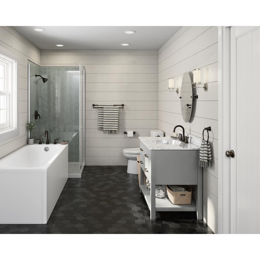 Brushed Nickel 24" Double Wall Mounted Towel Bar
