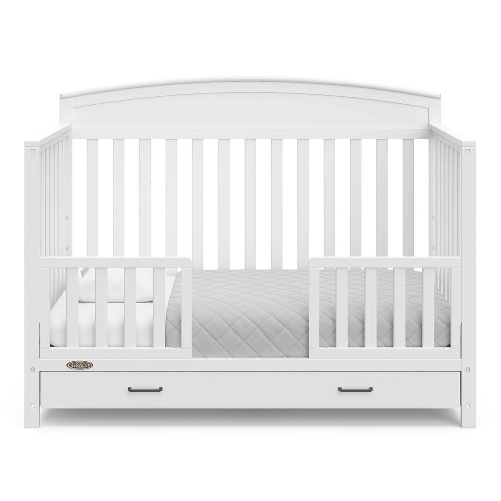 White Pine 5-in-1 Convertible Crib with Drawer