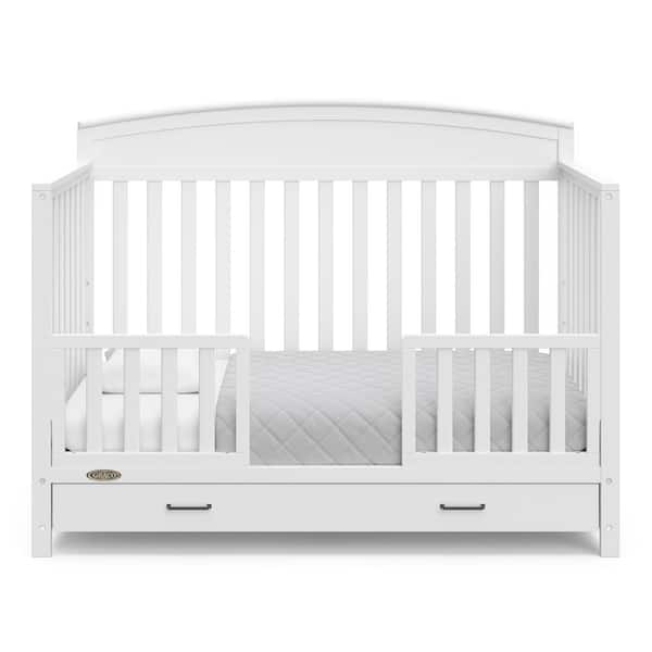 Graco Benton White 5 in 1 Convertible Crib with Drawer 04532 511 The Home Depot