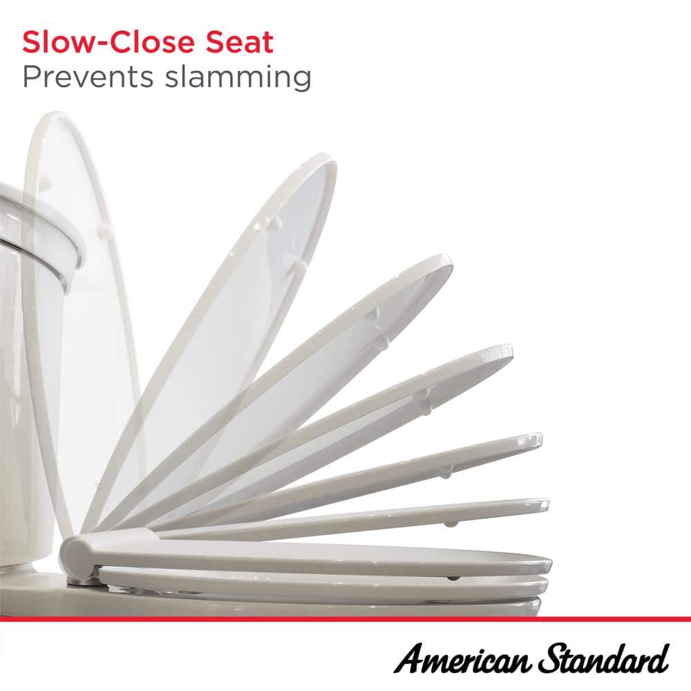 White Round Slow-Close Toilet Seat with Lid