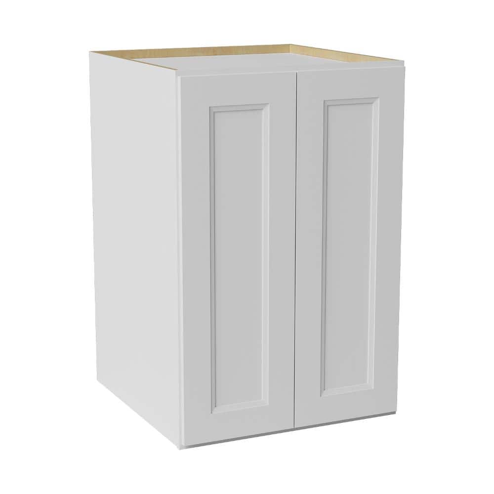 24 in. W x 24 in. D x 36 in. H Ready to Assemble Double Shaker Pantry Kitchen Cabinet in Newport White price history on PriceWatchPro