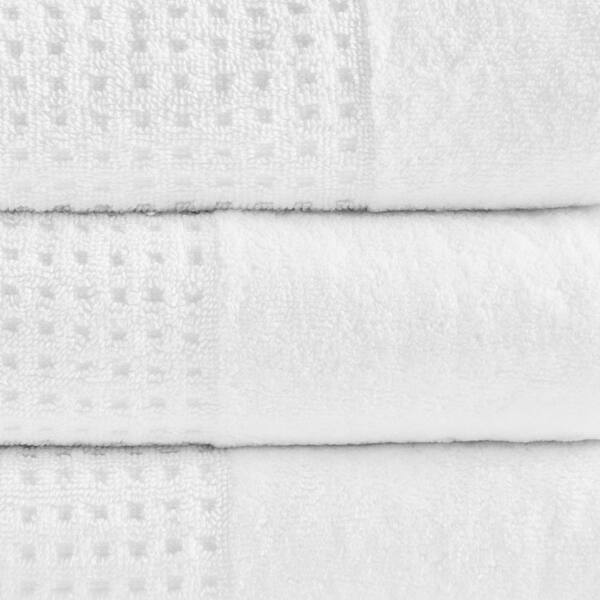 Madison Park Spa Waffle Cotton Jacquard Bath Towel Set 6 Piece - Aqua