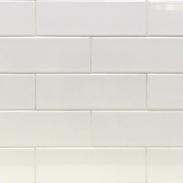 Ivy Hill Tile Essential White 4 in. x 12 in. x 6mm Polished Ceramic Subway Wall Tile (9.68 sq. ft./case) Ivy Hill Tile Essential White 4 in. x 12 in. x 6mm Polished Ceramic Subway Wall Tile (9.68 sq. ft./case)