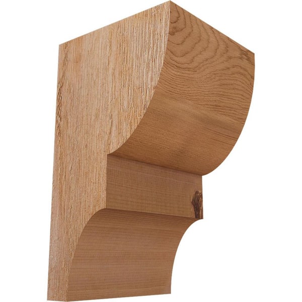 Ekena Millwork 6 in. x 6 in. x 10 in. Western Red Cedar Ridgewood Rough Sawn Corbel