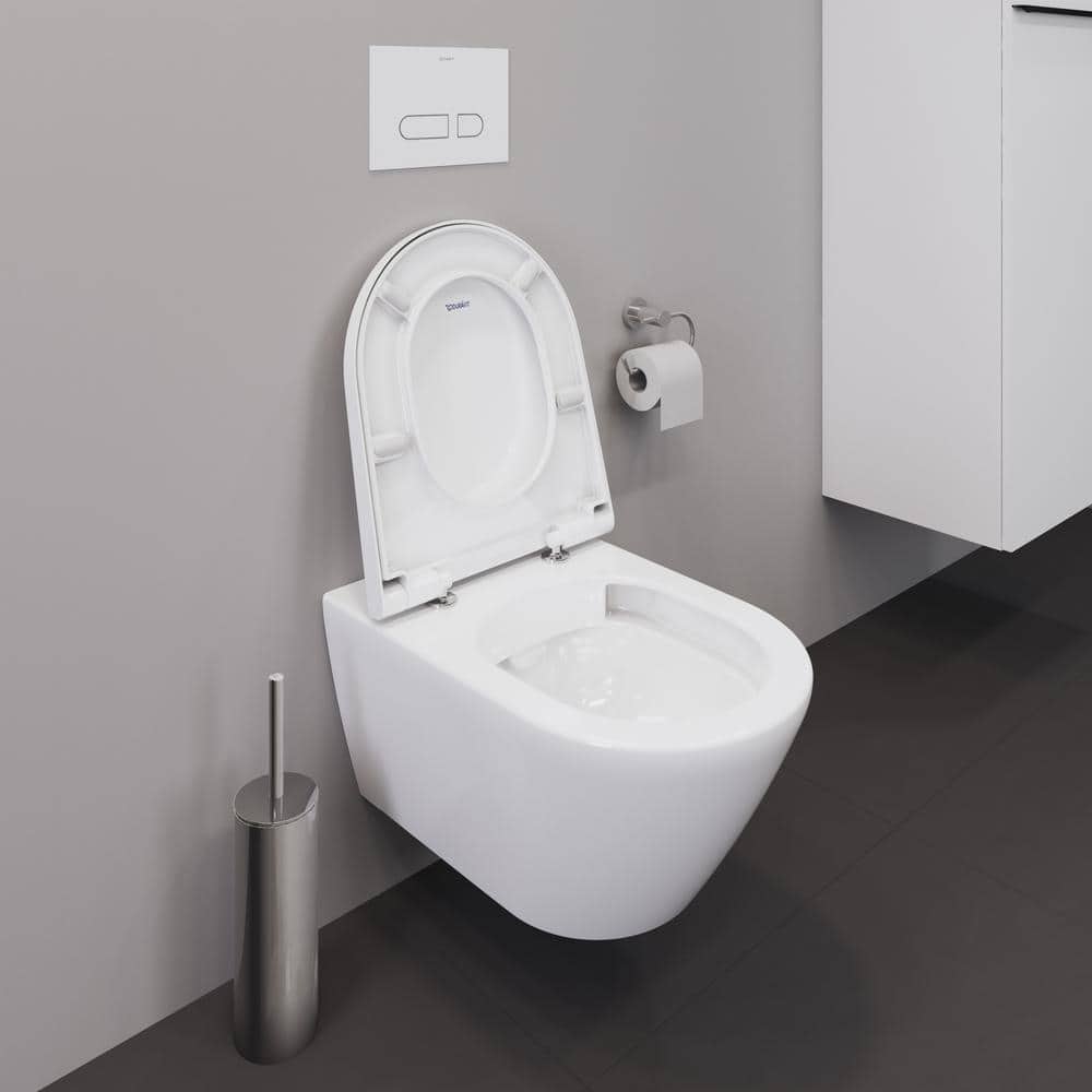 White High Gloss Wall-Mounted Toilet
